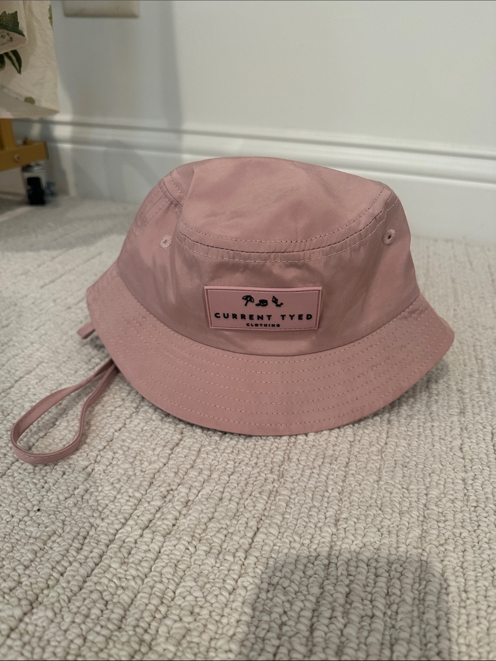 Current Tyed Kids' Dusty Pink Bucket Hat with Chin Strap